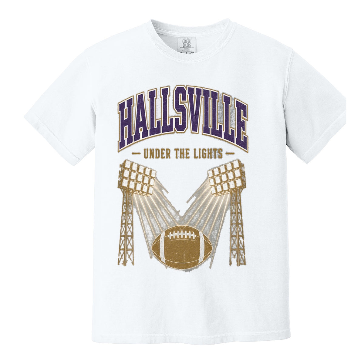 Hallsville Stadium Lights Tee - White