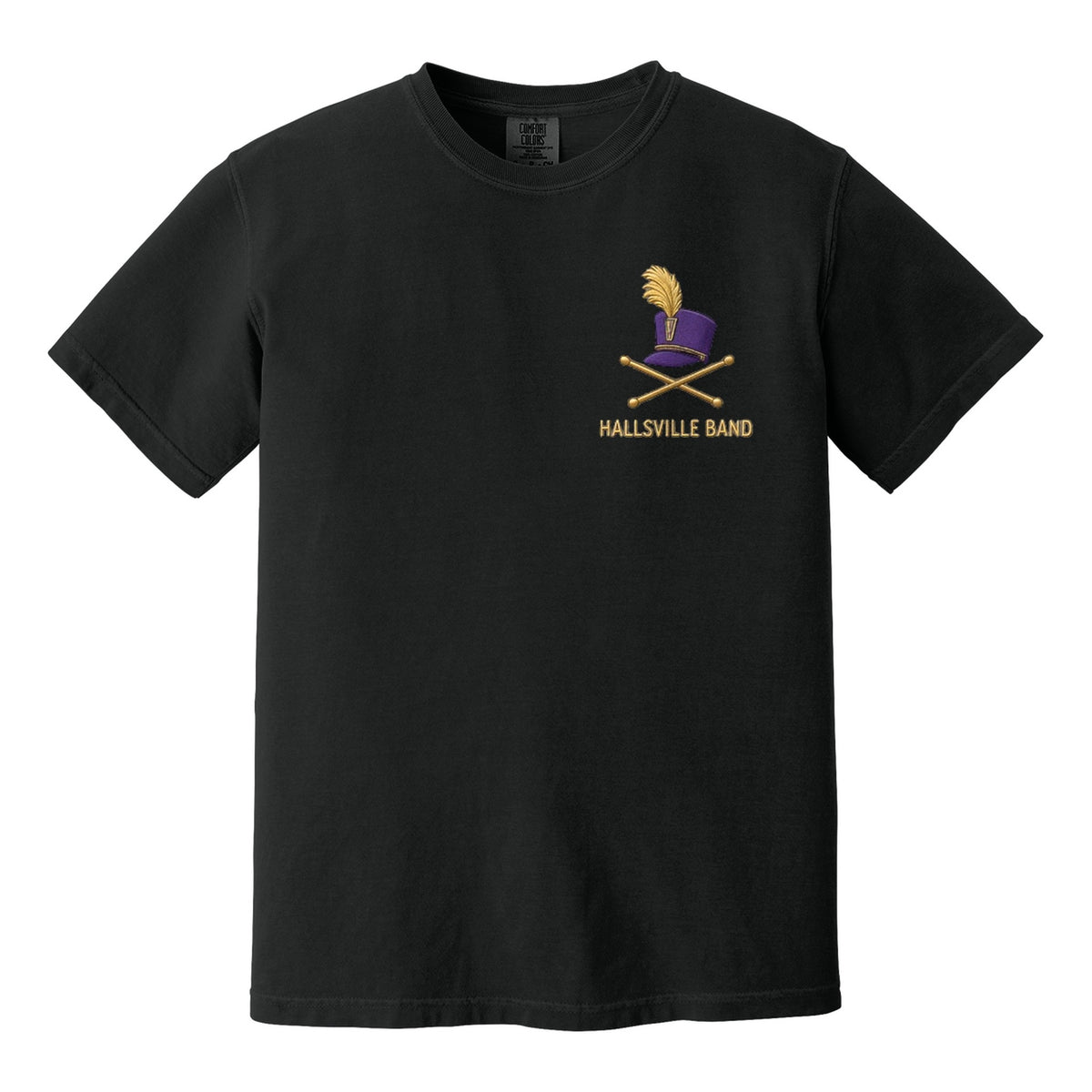 Hallsville Band Shako Crest Tee - Black