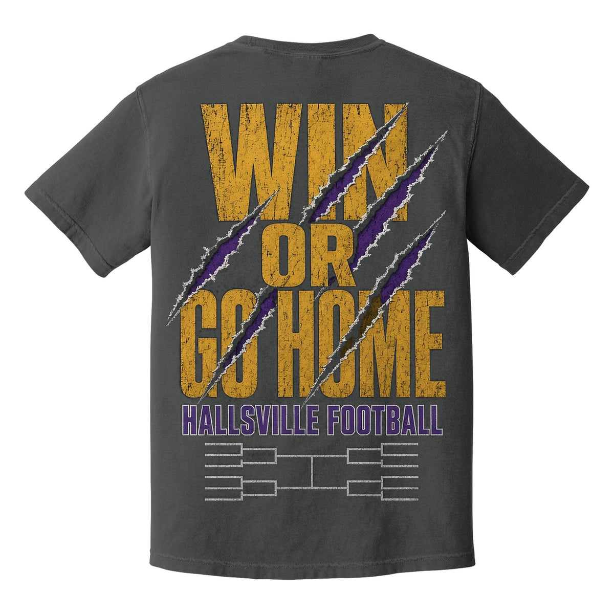 Hallsville Win or Go Home Tee - Graphite
